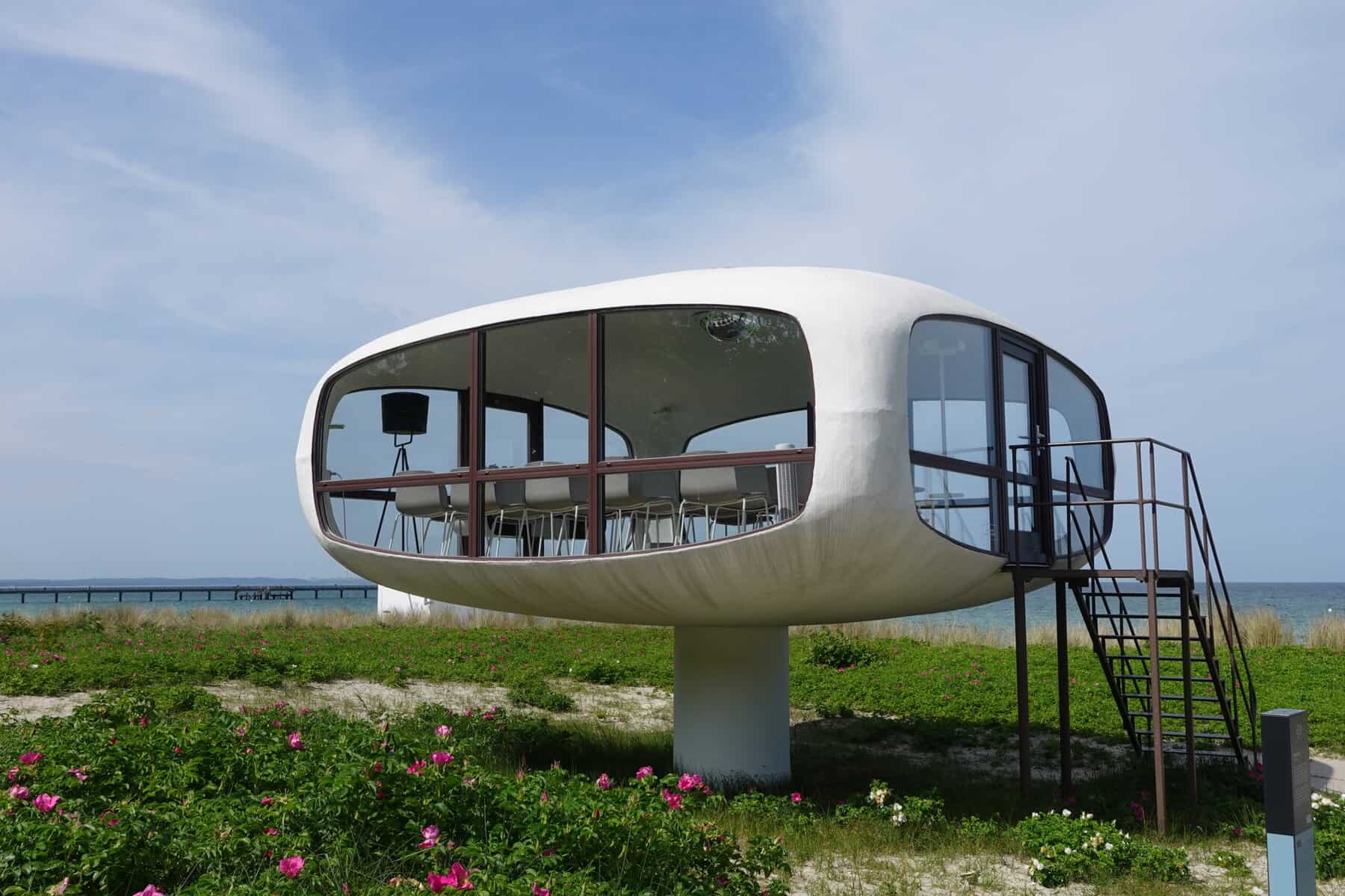 Müther-Turm Binz futuristische Rettungsstation Rügen Ostsee Ulrich Müther Architektur